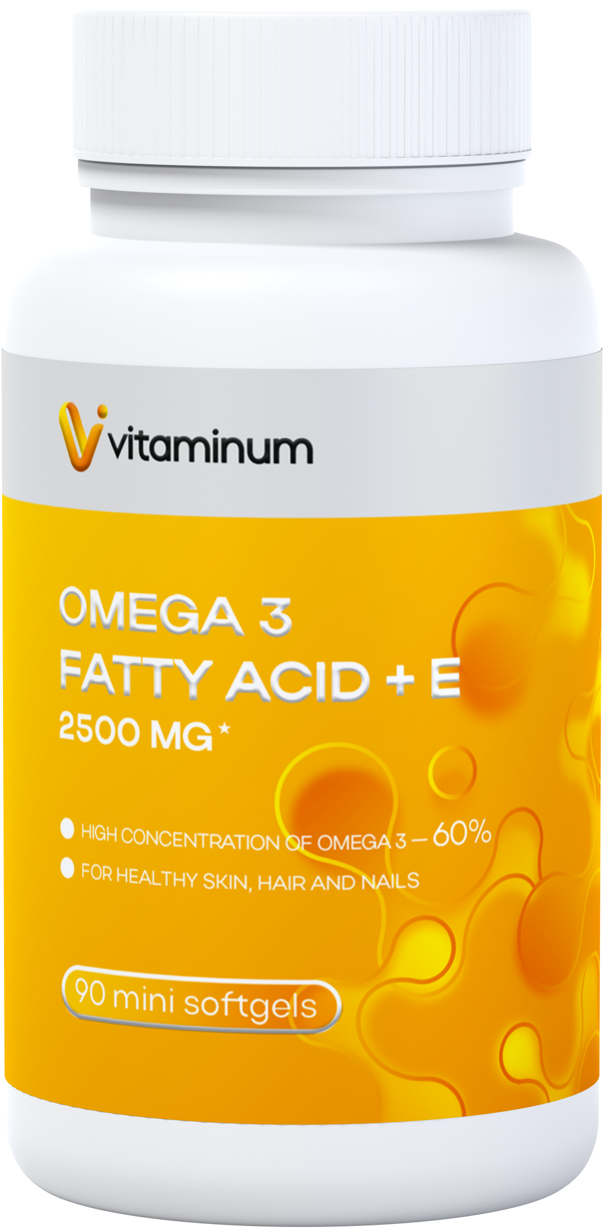  Vitaminum ОМЕГА 3 60% + витамин Е (2500 MG*) 90 капсул 700 мг   в Сызрани